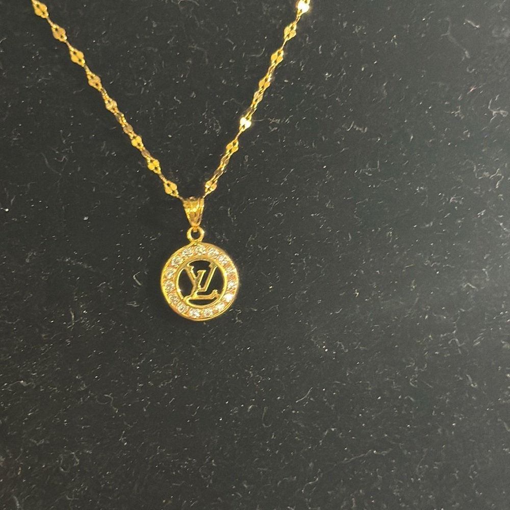 21k Solid Gold Chain Neckless Lightweight Brand S… - image 2